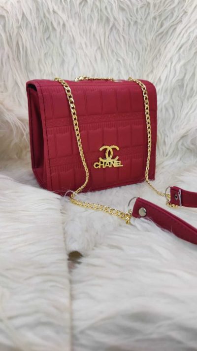 Chanel Supreme Quality Cross Body Bag Half Chain & Half Belt Bag Soft Leather Material Online In Pakistan